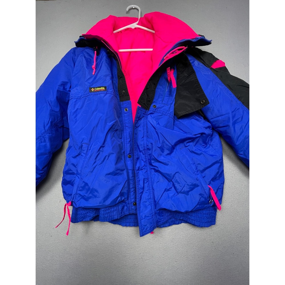 Columbia Criterion Jacket Nylon Blue Pink Black XL Mens
